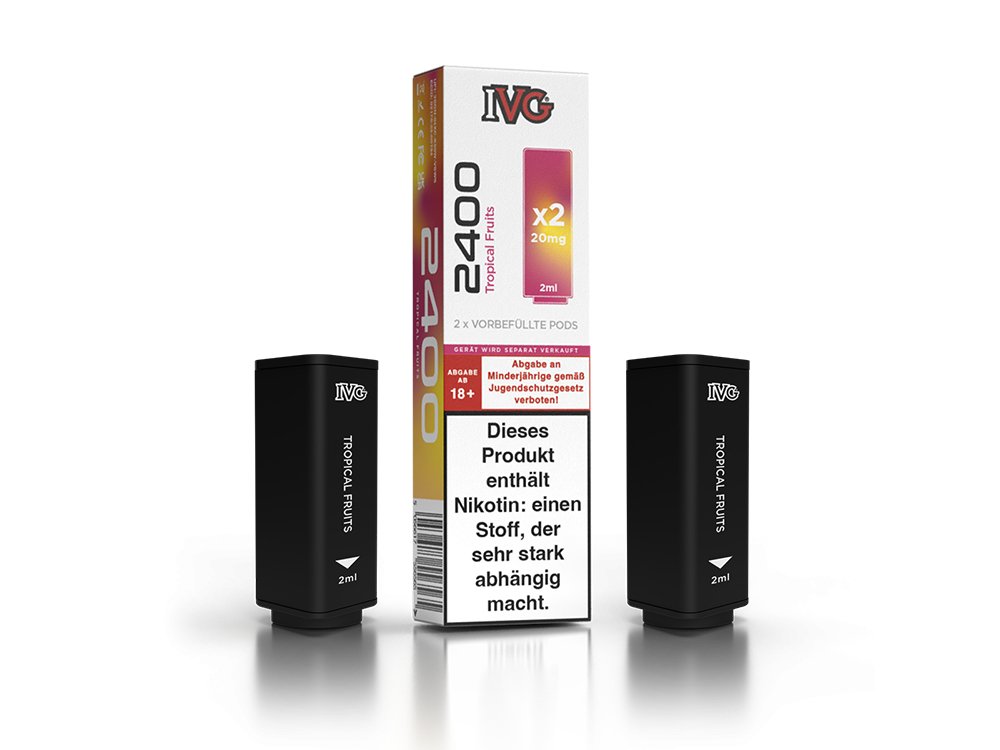 IVG - 2400 - 2ml Prefilled Pods (2 Stück pro Packung) - Tropical Fruits 1er Packung 20 mg/ml- Vapes4you