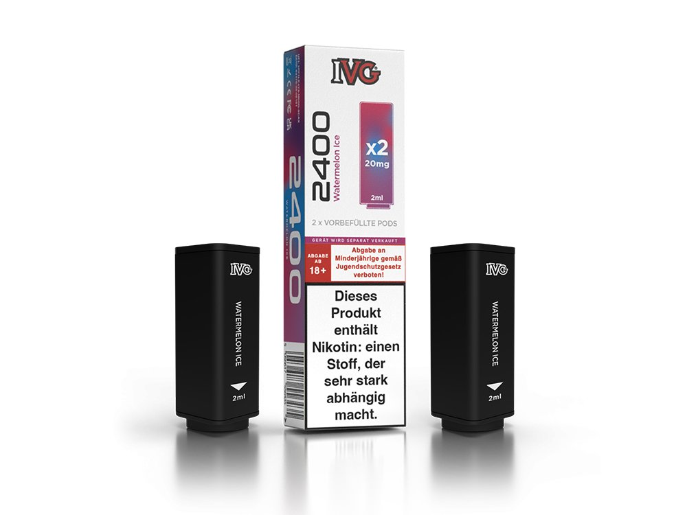 IVG - 2400 - 2ml Prefilled Pods (2 Stück pro Packung) - Watermelon Ice 1er Packung 20 mg/ml- Vapes4you