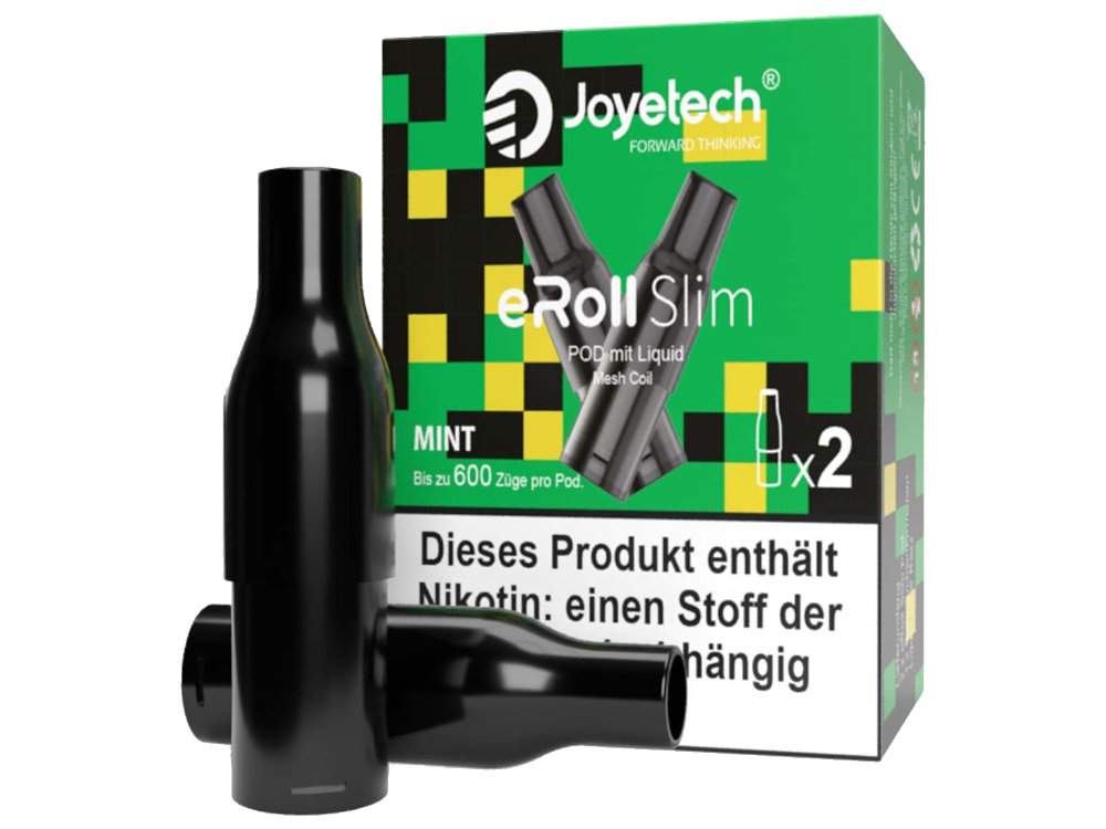 Joyetech - eRoll Slim - 2ml Prefilled Pods (2 Stück pro Packung) - Mint 1er Packung 20 mg/ml- Vapes4you