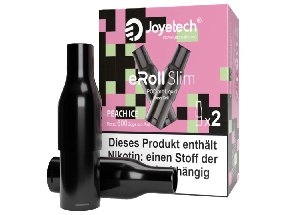 Joyetech - eRoll Slim - 2ml Prefilled Pods (2 Stück pro Packung) - Peach Ice 1er Packung 20 mg/ml- Vapes4you