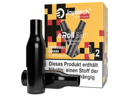 Joyetech - eRoll Slim - 2ml Prefilled Pods (2 Stück pro Packung) - Strawberry Banana 1er Packung 20 mg/ml- Vapes4you