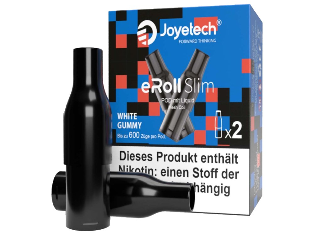 Joyetech - eRoll Slim - 2ml Prefilled Pods (2 Stück pro Packung) - White Gummy 1er Packung 20 mg/ml- Vapes4you