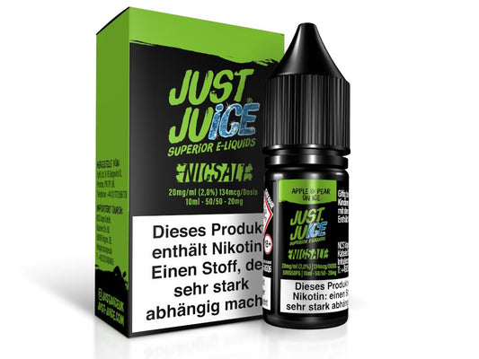 Just Juice - Apple & Pear on Ice - 10ml Fertigliquid (Nikotinsalz) - 1er Packung 20 mg/ml - Vapes4you