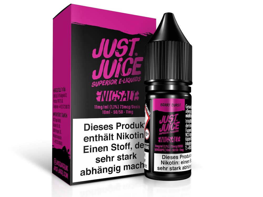 Just Juice - Berry Burst - 10ml Fertigliquid (Nikotinsalz) - 1er Packung 11 mg/ml - Vapes4you