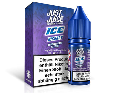 Just Juice - Blackcurrant & Lime Ice - 10ml Fertigliquid (Nikotinsalz) - 1er Packung 11 mg/ml - Vapes4you