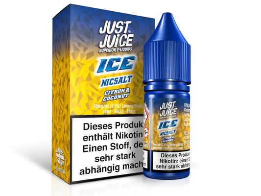 Just Juice - Citron & Coconut Ice - 10ml Fertigliquid (Nikotinsalz) - 1er Packung 20 mg/ml - Vapes4you
