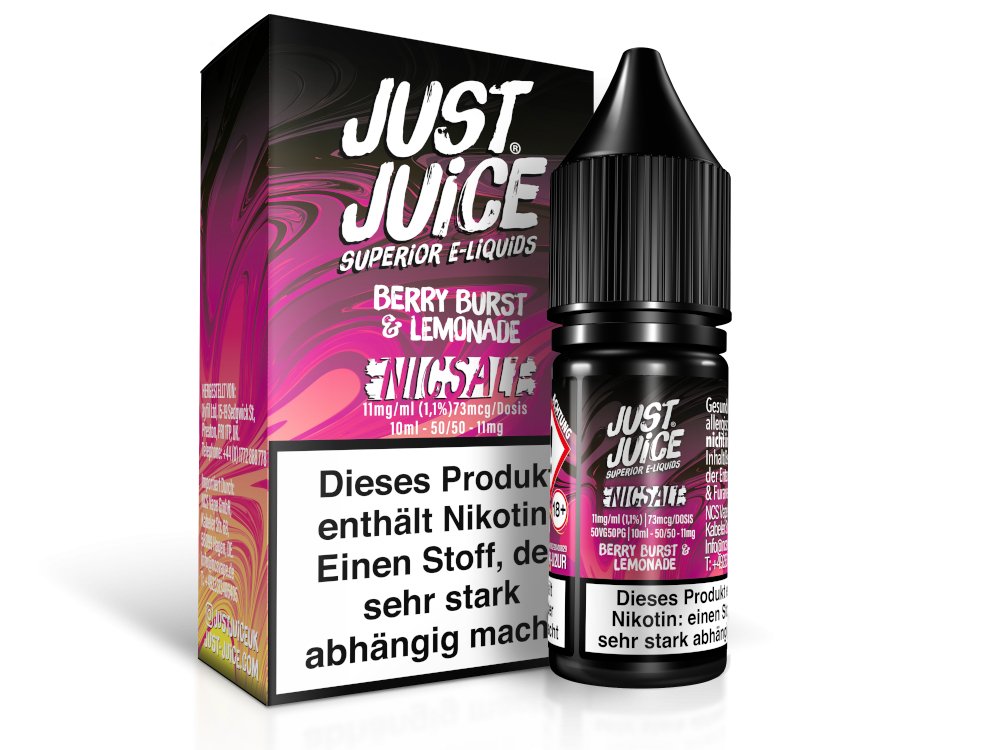 Just Juice - Fusion Berry Burst & Lemonade - 10ml Fertigliquid (Nikotinsalz) - 1er Packung 11 mg/ml - Vapes4you