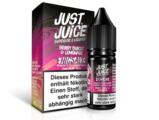 Just Juice - Fusion Berry Burst & Lemonade - 10ml Fertigliquid (Nikotinsalz) - 1er Packung 20 mg/ml - Vapes4you