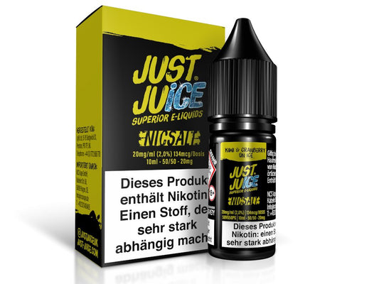 Just Juice - Kiwi & Cranberry on Ice - 10ml Fertigliquid (Nikotinsalz) - 1er Packung 20 mg/ml - Vapes4you