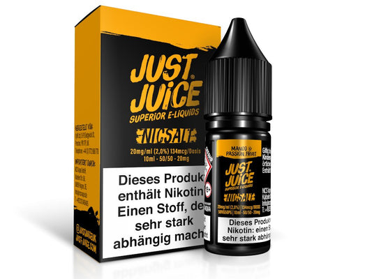Just Juice - Mango & Passion Fruit - 10ml Fertigliquid (Nikotinsalz) - 1er Packung 20 mg/ml - Vapes4you