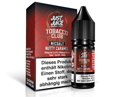 Just Juice - Nutty Caramel - 10ml Fertigliquid (Nikotinsalz) - 1er Packung 20 mg/ml - Vapes4you