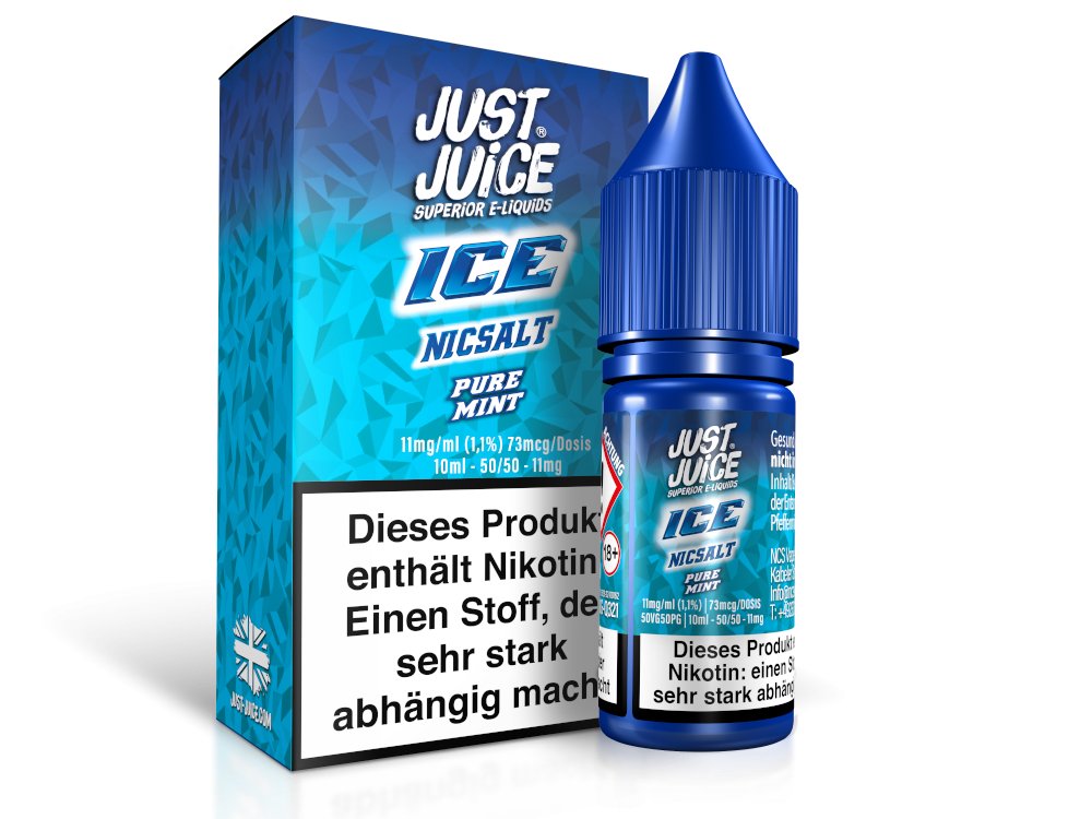 Just Juice - Pure Mint Ice - 10ml Fertigliquid (Nikotinsalz) - 1er Packung 11 mg/ml - Vapes4you