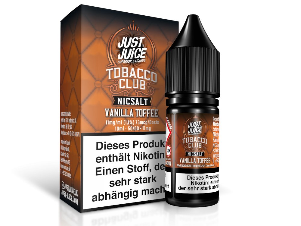 Just Juice - Tobacco Vanilla Toffee - 10ml Fertigliquid (Nikotinsalz) - 1er Packung 11 mg/ml - Vapes4you