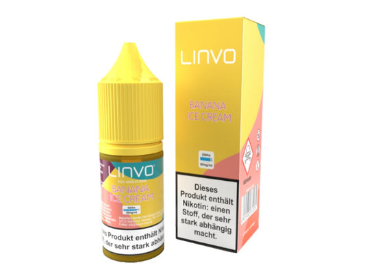 Linvo - Banana Ice Cream - 10ml Fertigliquid (Nikotinsalz) - 1er Packung 20 mg/ml - Vapes4you