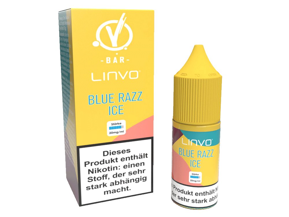 Linvo - Blue Razz Ice - 10ml Fertigliquid (Nikotinsalz) - 1er Packung 20 mg/ml - Vapes4you