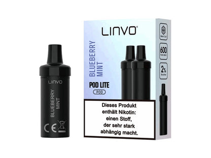 Linvo - Pod Lite - 2ml Prefilled Cartridge (2 Stück pro Packung) - Blueberry Mint 1er Packung 20 mg/ml- Vapes4you
