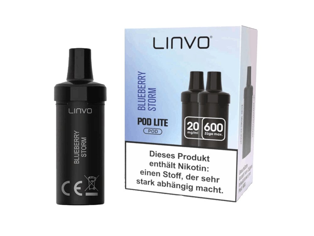 Linvo - Pod Lite - 2ml Prefilled Cartridge (2 Stück pro Packung) - Blueberry Storm 1er Packung 20 mg/ml- Vapes4you