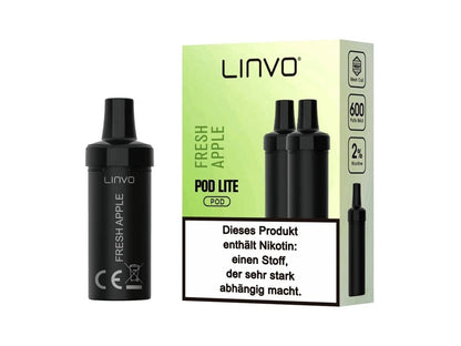 Linvo - Pod Lite - 2ml Prefilled Cartridge (2 Stück pro Packung) - Fresh Apple 1er Packung 20 mg/ml- Vapes4you