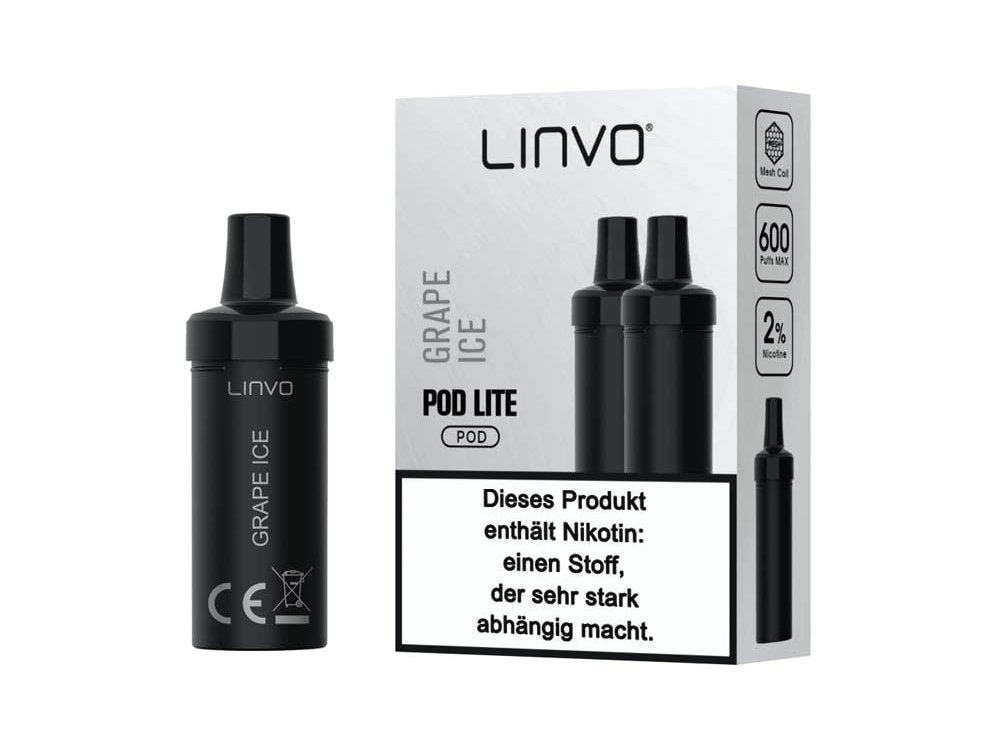 Linvo - Pod Lite - 2ml Prefilled Cartridge (2 Stück pro Packung) - Grape Ice 1er Packung 20 mg/ml- Vapes4you