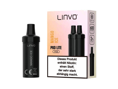 Linvo - Pod Lite - 2ml Prefilled Cartridge (2 Stück pro Packung) - Mango Ice 1er Packung 20 mg/ml- Vapes4you