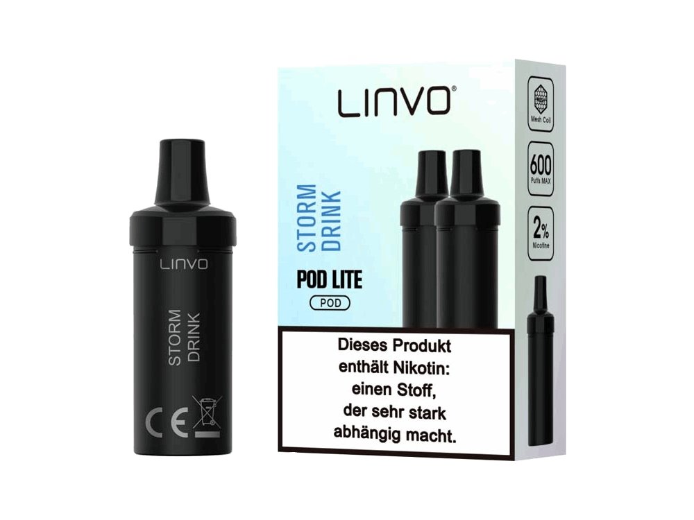 Linvo - Pod Lite - 2ml Prefilled Cartridge (2 Stück pro Packung) - Storm Drink 1er Packung 20 mg/ml- Vapes4you