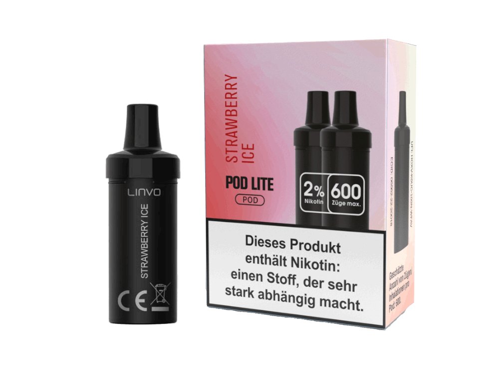 Linvo - Pod Lite - 2ml Prefilled Cartridge (2 Stück pro Packung) - Strawberry Ice 1er Packung 20 mg/ml- Vapes4you