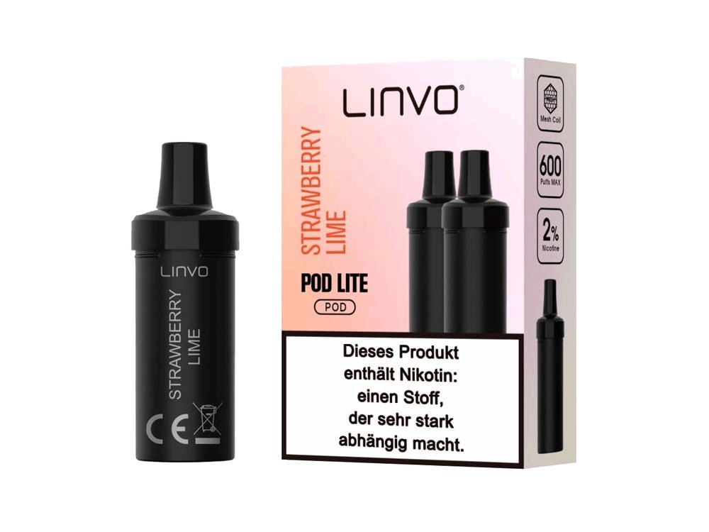 Linvo - Pod Lite - 2ml Prefilled Cartridge (2 Stück pro Packung) - Strawberry Lime 1er Packung 20 mg/ml- Vapes4you