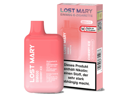 Lost Mary - BM600 - Einweg E-Zigarette (Nikotin) - Cherry Ice 1er Packung 20 mg/ml- Vapes4you