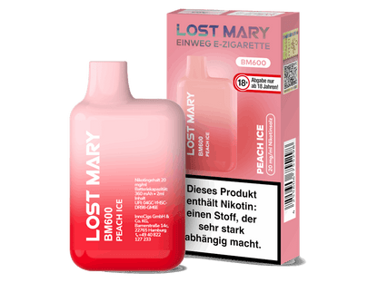 Lost Mary - BM600 - Einweg E-Zigarette (Nikotin) - Peach Ice 1er Packung 20 mg/ml- Vapes4you