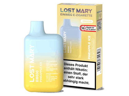 Lost Mary - BM600 - Einweg E-Zigarette (Nikotin) - Pineapple Ice 1er Packung 20 mg/ml- Vapes4you