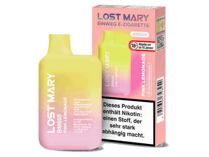 Lost Mary - BM600 - Einweg E-Zigarette (Nikotin) - Pink Lemonade 1er Packung 20 mg/ml- Vapes4you
