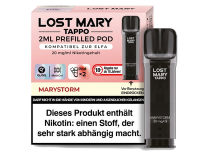 Lost Mary - Tappo - 2ml Prefilled Pods (2 Stück pro Packung) - Marystorm 1er Packung 20 mg/ml- Vapes4you