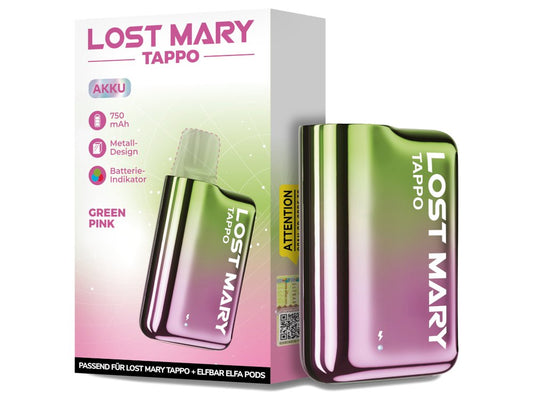Lost Mary - Tappo - 750mAh Akku (für Prefilled Pods) - grün-pink 1er Packung - Vapes4you