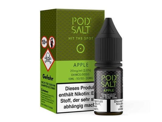 Pod Salt - Apple - 10ml Fertigliquid (Nikotinsalz) - 1er Packung 20 mg/ml - Vapes4you