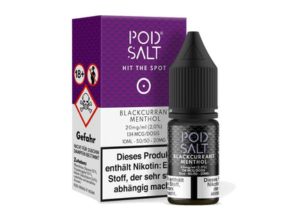 Pod Salt - Blackcurrant Menthol - 10ml Fertigliquid (Nikotinsalz) - 1er Packung 20 mg/ml - Vapes4you