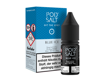 Pod Salt - Blue Ice - 10ml Fertigliquid (Nikotinsalz) - 1er Packung 11 mg/ml - Vapes4you