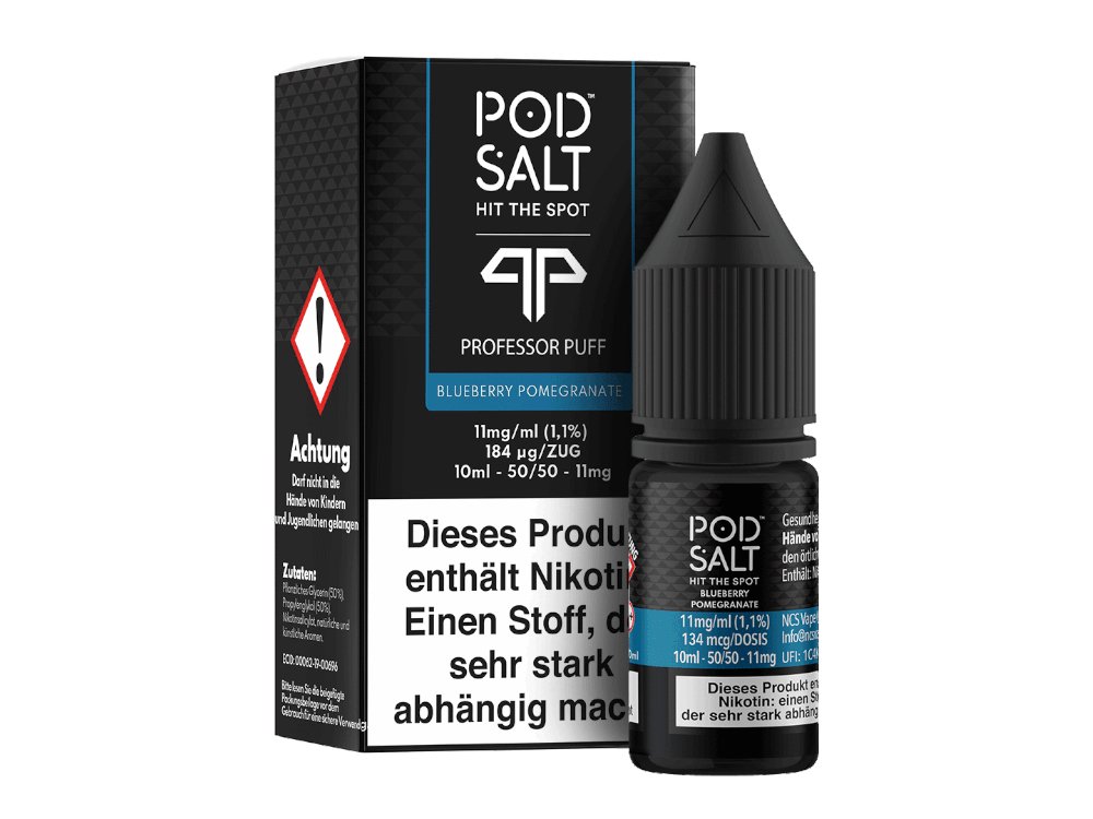 Pod Salt - Blueberry Pomegranate - 10ml Fertigliquid (Nikotinsalz) - 1er Packung 11 mg/ml - Vapes4you