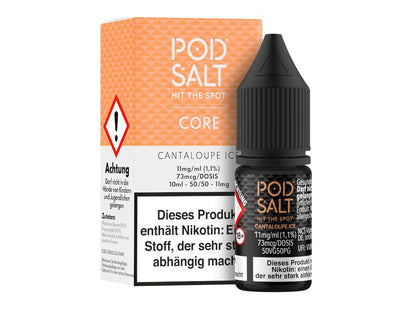 Pod Salt Core - Cantaloupe Ice - 10ml Fertigliquid (Nikotinsalz) - 1er Packung 11 mg/ml - Vapes4you