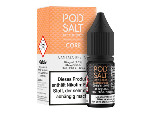 Pod Salt Core - Cantaloupe Ice - 10ml Fertigliquid (Nikotinsalz) - 1er Packung 20 mg/ml - Vapes4you