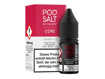 Pod Salt Core - Cherry Ice - 10ml Fertigliquid (Nikotinsalz) - 1er Packung 11 mg/ml - Vapes4you