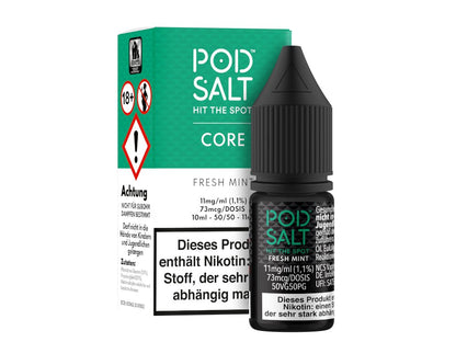 Pod Salt Core - Fresh Mint - 10ml Fertigliquid (Nikotinsalz) - 1er Packung 11 mg/ml - Vapes4you