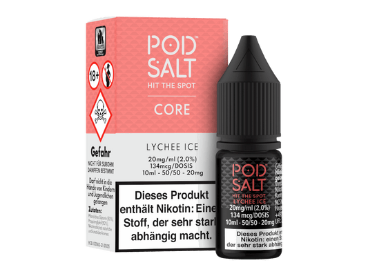 Pod Salt Core - Lychee Ice - 10ml Fertigliquid (Nikotinsalz) - 1er Packung 20 mg/ml - Vapes4you