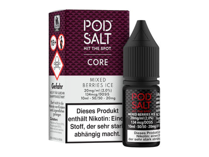 Pod Salt Core - Mixed Berries Ice - 10ml Fertigliquid (Nikotinsalz) - 1er Packung 20 mg/ml - Vapes4you