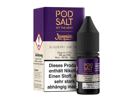Pod Salt Fusion - Blueberry Jam Tart - 10ml Fertigliquid (Nikotinsalz) - 1er Packung 11 mg/ml - Vapes4you