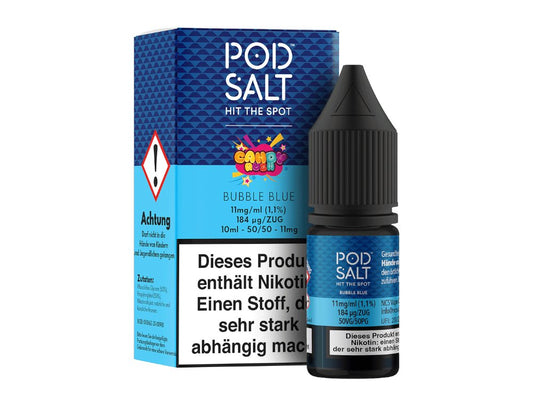Pod Salt Fusion - Bubble Blue - 10ml Fertigliquid (Nikotinsalz) - 1er Packung 11 mg/ml - Vapes4you