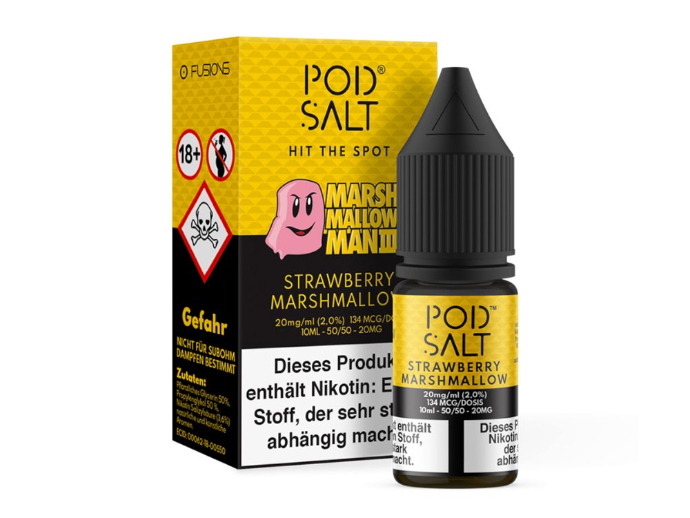 Pod Salt Fusion - Marshmallow Man 3 - 10ml Fertigliquid (Nikotinsalz) - 1er Packung 20 mg/ml - Vapes4you