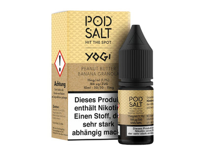 Pod Salt Fusion - Peanut Butter Banana Granola - 10ml Fertigliquid (Nikotinsalz) - 1er Packung 11 mg/ml - Vapes4you