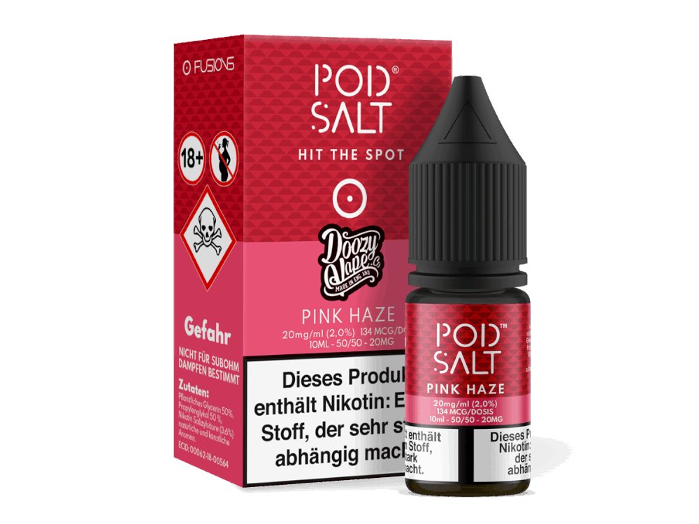 Pod Salt Fusion - Pink Haze - 10ml Fertigliquid (Nikotinsalz) - 1er Packung 20 mg/ml - Vapes4you