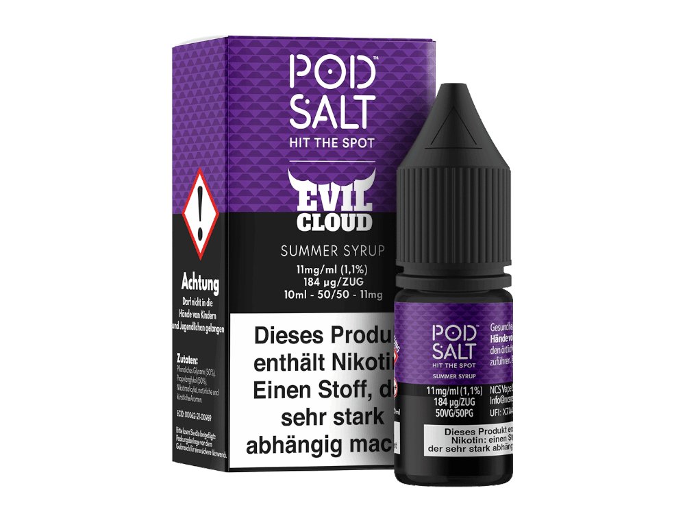 Pod Salt Fusion - Summer Syrup - 10ml Fertigliquid (Nikotinsalz) - 1er Packung 11 mg/ml - Vapes4you