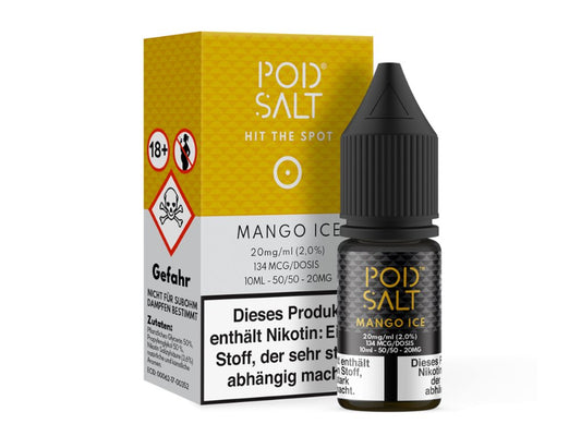 Pod Salt - Mango Ice - 10ml Fertigliquid (Nikotinsalz) - 1er Packung 20 mg/ml - Vapes4you